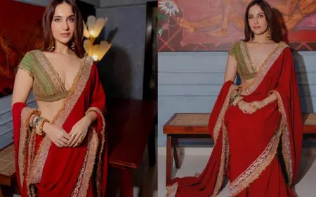Kusha Kapila’s Red Saree Moment Is The Festive Minimalism We Love