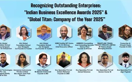 Recognizing Outstanding Enterprises: ‘Indian Business Excellence Awards 2025’ & ‘Global Titan: Company of the Year 2025’