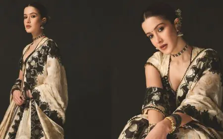 Shanaya Kapoor Embraces The Beauty Of Kutch Embroidery In Mayyur Girotra Couture