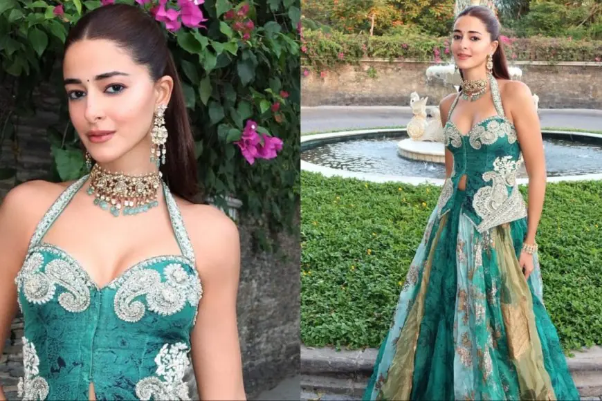 Ananya Panday’s Wedding Guest Look In Shades Of Teal And Emerald Is Simply Mesmerising