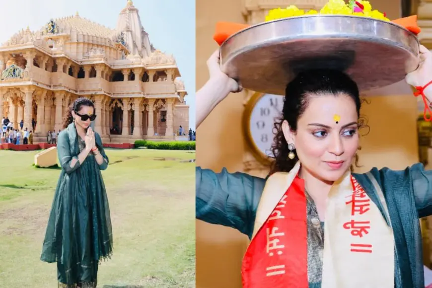 Kangana Ranaut’s Spiritual Gujarat Tour: Somnath Aarti, Dwarka Darshan And A Chic Traditional Look