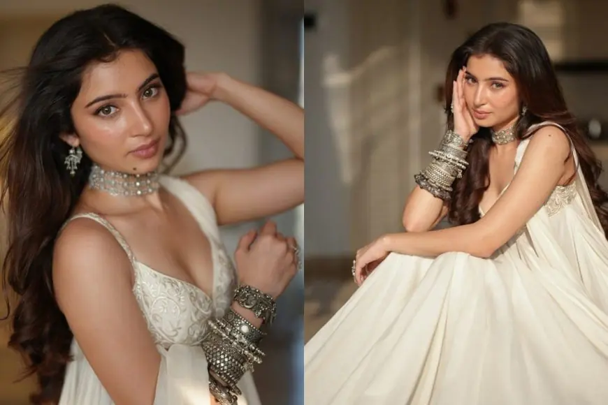 Sara Arjun's Ivory Anarkali By Rohit Bal For Dhurandhar Trailer Launch Is Grace Personified