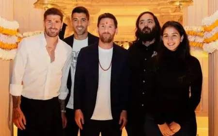 Radhika Merchant And Anant Ambani’s Minimal All-Black Looks Stand Out As They Host Lionel Messi At Vantara In Jamnagar