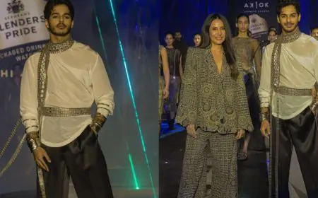 Ishaan Khatter Turns Showstopper For Anamika Khanna’s AK|OK In A Striking Monochrome Look