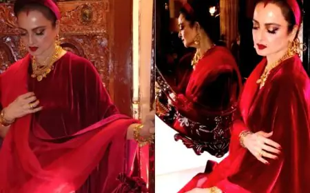 How Rekha Turned Christmas Style Into A Lesson In Indian Opulence