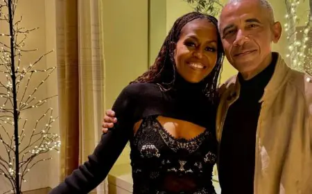 Michelle Obama Embraces Efforless Winter Vibes For Christmas With Husband Barack Obama