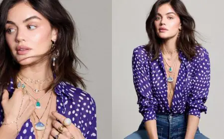 Lucy Hale's Polka Dot Dressy Chic Fit Is Supposed To Bring In Luck This New Year