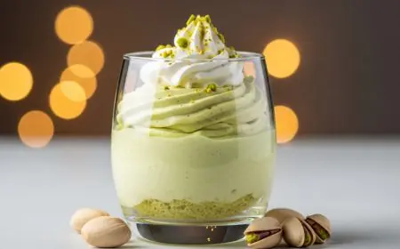 New Year Dinner Recipe: Creamy Pistachio Mousse Recipe