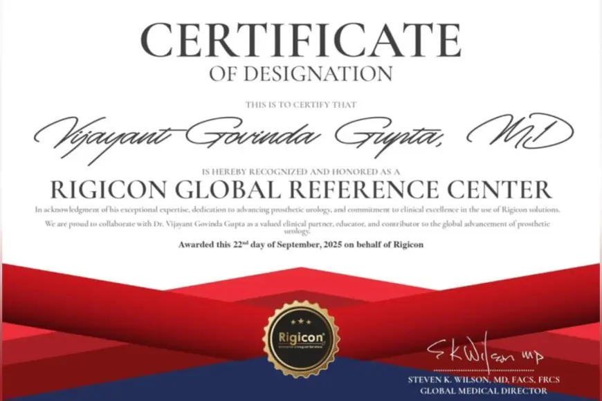 PIONEERING EXCELLENCE: Dr. Vijayant Govinda Gupta Becomes India’s First Ever Designated Rigicon® Global Reference Center