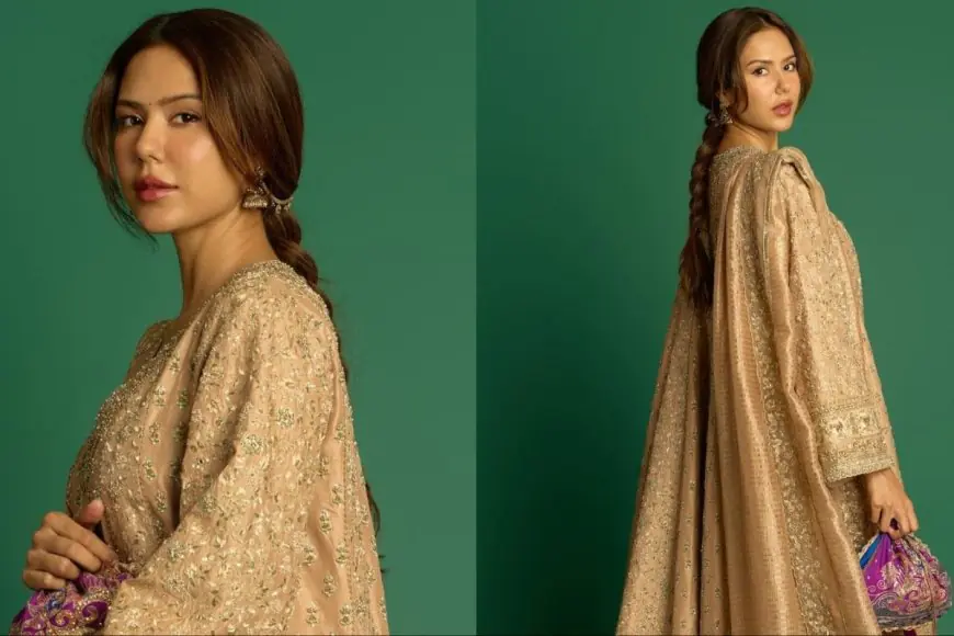 Sonam Bajwa’s Soft Gold Anarkali Is Effortless Elegance In Its Finest Form