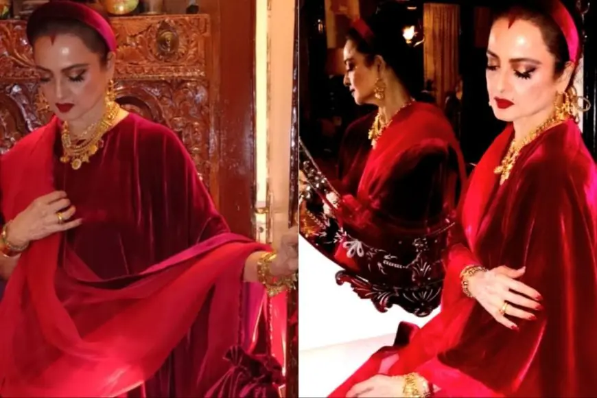 How Rekha Turned Christmas Style Into A Lesson In Indian Opulence