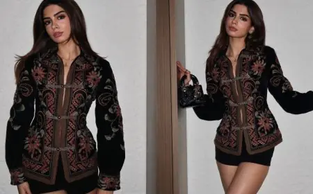 Khushi Kapoor’s New Year Style Mixes Embroidery, Micro Shorts And Lady Dior