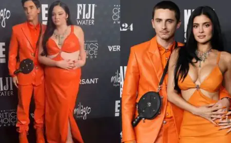 Hacks Stars Spoof Timothée Chalamet And Kylie Jenner’s Viral Orange Red Carpet Look