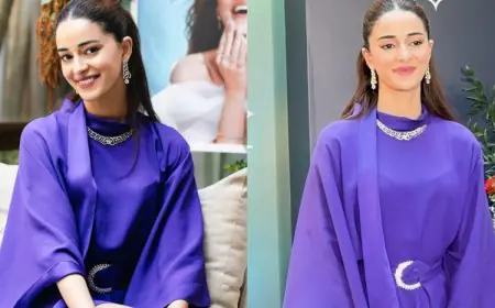 Ananya Panday’s Rs 1.47 Lakh Purple Kaftan Look Is A Masterclass In Modern Luxury
