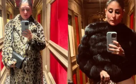 Two Fur Coats, Two Moods: How Kareena Kapoor Masters Winter Drama