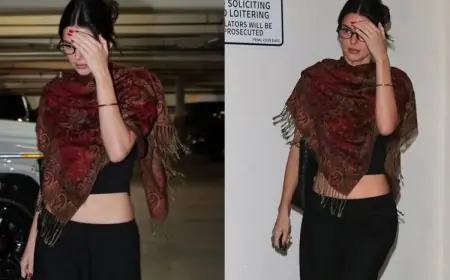 Kendall Jenner Steps Out In A Pashmina And Makes A Case For Timeless Winter Dressing