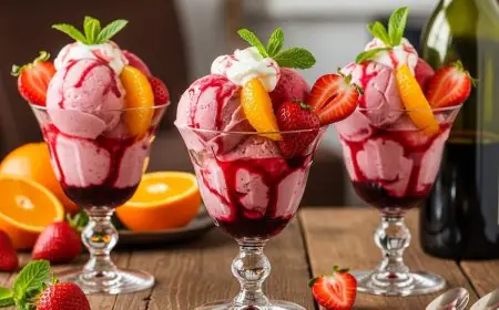 Step-By-Step Guide To Make Drunken Strawberry Sorbet At Home