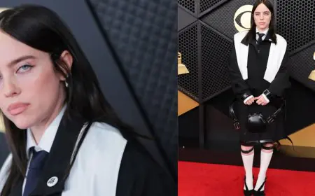 Billie Eilish Makes A Statement In Reconstructed Hodakova Look And 'ICE Out' Pin At The 2026 Grammys