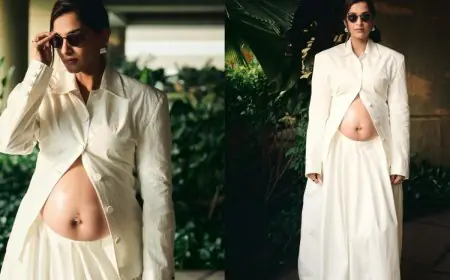 Mom-To-Be Sonam Kapoor Keeps It Luxe And Effortless In Custom Dhruv Kapoor Ensemble