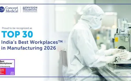 CONCEPT MEDICAL GROUP RECOGNIZED AMONG INDIA’S TOP 30 MID-SIZE BEST WORKPLACES IN MANUFACTURING 2026