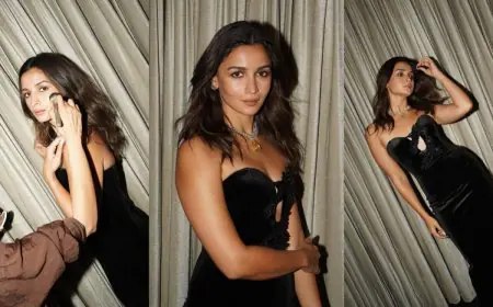 For Alia Bhatt, Black Is The New Red As She Drops Pictures In Rahul Mishra Couture On Valentine's Day