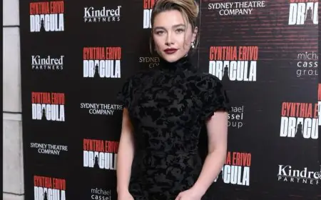 Florence Pugh Channels Gothic Glam At Dracula's West End Opening Night In London