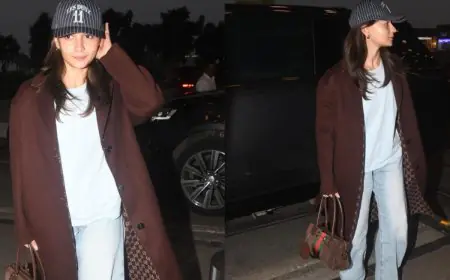 This Rs 3 Lakh Gucci Coat Just Turned Alia Bhatt’s Airport Look Into A Fashion Moment