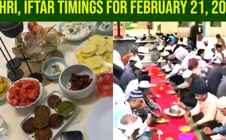 Ramadan 2026 Sehri, Iftar Timings Today (21.02.2026): Delhi, Mumbai, Bengaluru And More