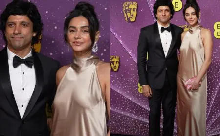 Farhan Akhtar And Shibani Dandekar Champion Quiet Luxury At The BAFTA Awards
