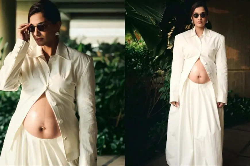 Mom-To-Be Sonam Kapoor Keeps It Luxe And Effortless In Custom Dhruv Kapoor Ensemble