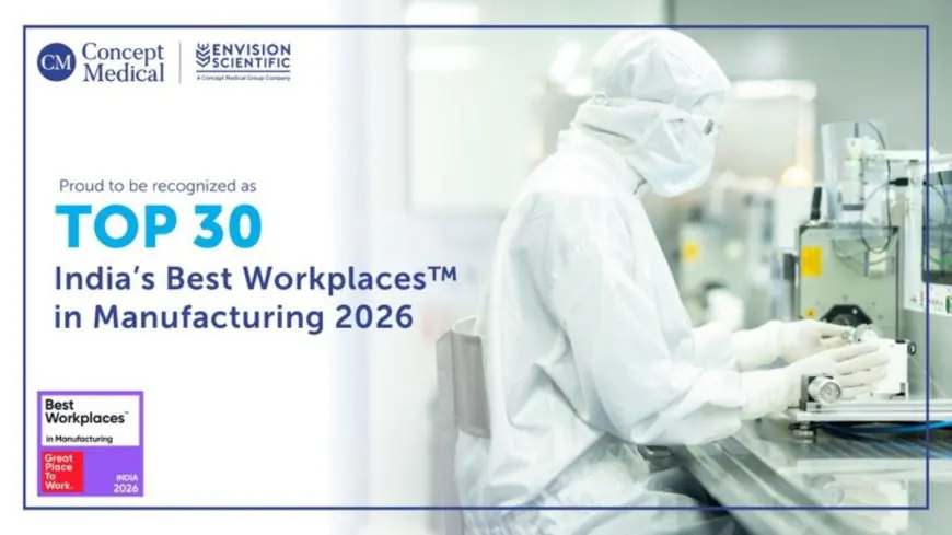CONCEPT MEDICAL GROUP RECOGNIZED AMONG INDIA’S TOP 30 MID-SIZE BEST WORKPLACES IN MANUFACTURING 2026