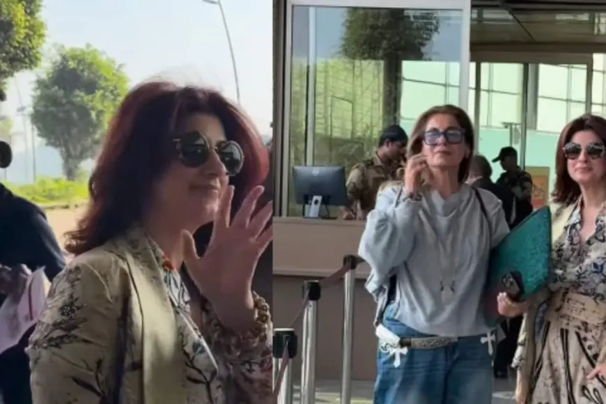 Dimple Kapadia And Twinkle Khanna Turn Mumbai Airport Into A Masterclass In Generational Style