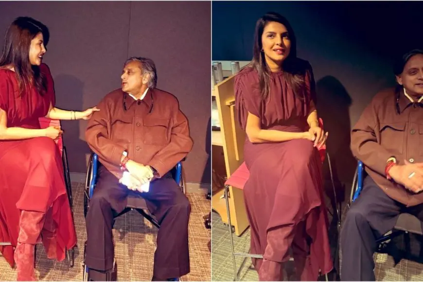 Priyanka Chopra Swaps Power Suits For A Sculpted Burgundy Dress At Harvard