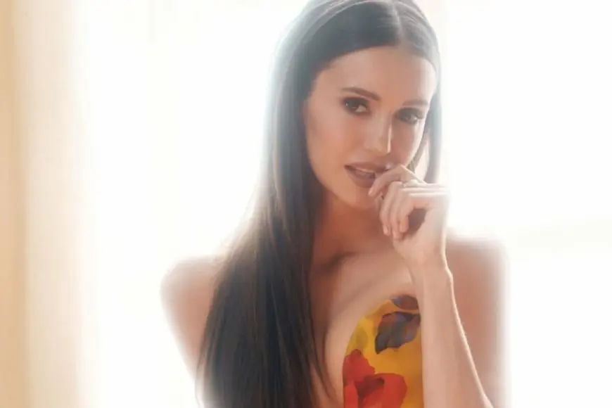 Nina Dobrev Rings In Chinese New Year With Yellow-Red Floral Strapless Gown