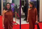 Mona Singh Makes A Stylish Statement In A Mocha Gown At News18 Showsha Reel Awards 2026 Red Carpet