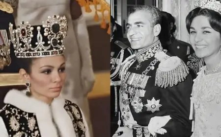 Iran’s Only Empress Had A Crown With 1,469 Diamonds & Wedding Dress Designed By Yves Saint Laurent
