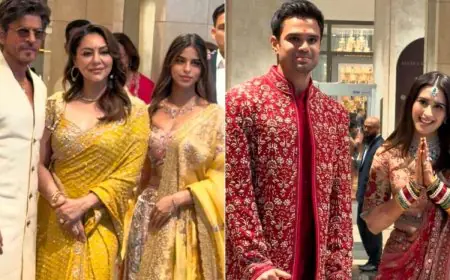 Shah Rukh Khan, Gauri And Suhana Serve Coordinated Wedding Glam At Arjun Tendulkar’s Wedding