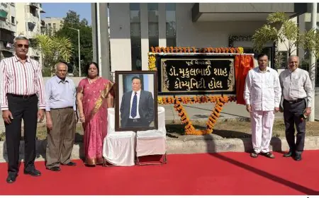 Ahmedabad Municipal Corporation Pays Tribute by Naming Jodhpur Community Hall after Dr. Mukulbhai Shah; E-Inauguration by Mayor Pratibhaben Jain