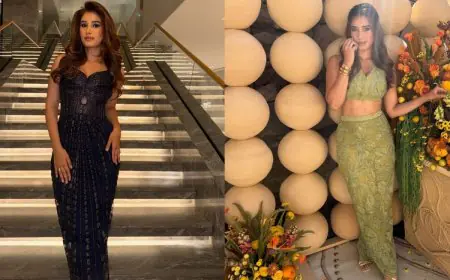 Rasha Thadani Is The Perfect Muse In Roseroom Pastels And Rohit Gandhi–Rahul Khanna Couture