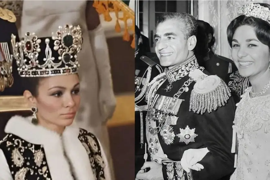 Iran’s Only Empress Had A Crown With 1,469 Diamonds & Wedding Dress Designed By Yves Saint Laurent