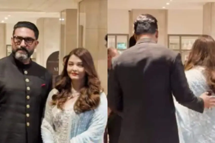 Aishwarya Rai’s Shimmering Blue Anarkali Steals The Show At Arjun Tendulkar’s Wedding