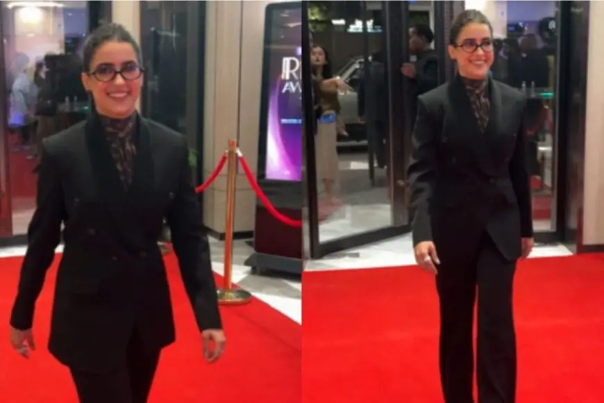 Sanya Malhotra Makes A Case For Power Dressing In A Sharp Black Suit At Showsha Reel Awards 2026