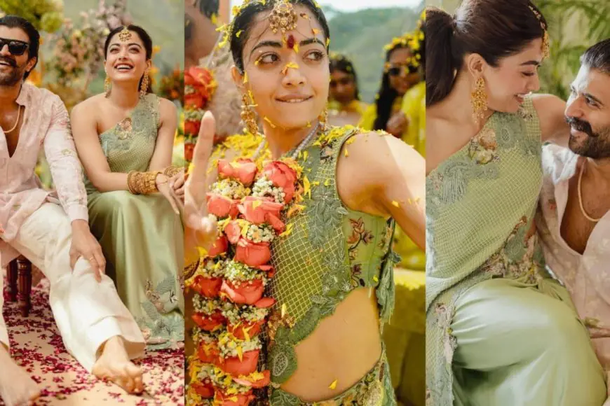 Rashmika Mandanna In Sage, Vijay Deverakonda In Blush: Anamika Khanna Just Delivered The Haldi Of The Decade