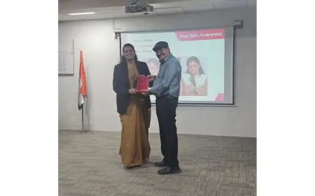 On World Health Day, Dr. Jagdish Sakhiya Educates Teens on Smart Skin Care Habits at G. D. Goenka School