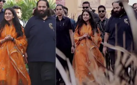 Anant Ambani's Tiger Motif Tshirt Steals Hearts As He Celebrates Birthday With Radhika Merchant Ambani In Tow