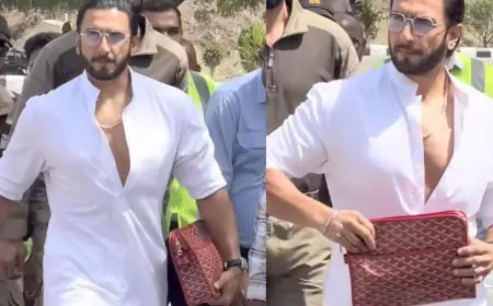 Ranveer Singh Puts Man Bags In Vogue With A Luxe Clutch And All-White Kurta After Attending Anant Ambani's Birthday Celebrations