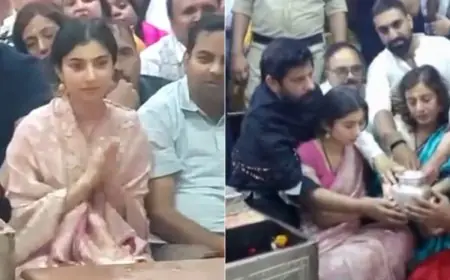 Sara Arjun Visits Mahakaleshwar Temple In Elegant Pink Saree Amid Dhurandhar: The Revenge Success
