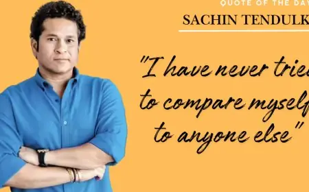 Quote Of The Day By Sachin Tendulkar: "I Have Never Tried To Compare Myself..."